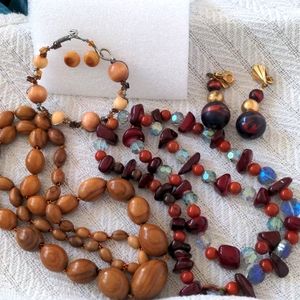 Two Necklaces and Coordinating Earrings A281